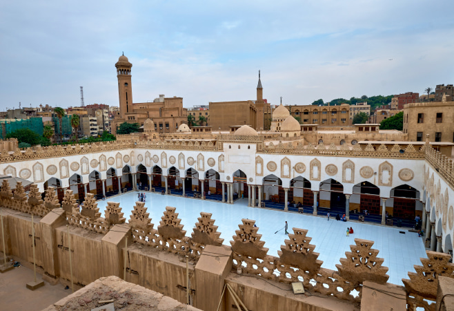 Detailed architecture of Al-Azhar Mosque