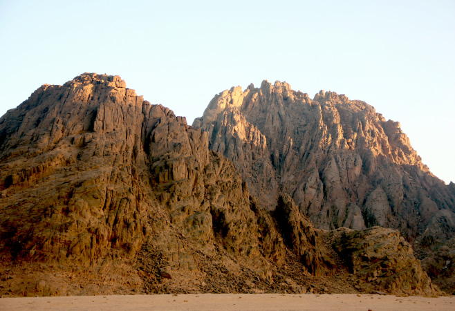 Climbing and hiking on Mount Serbal