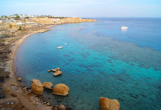 Overview of Ras Um Sid beach
