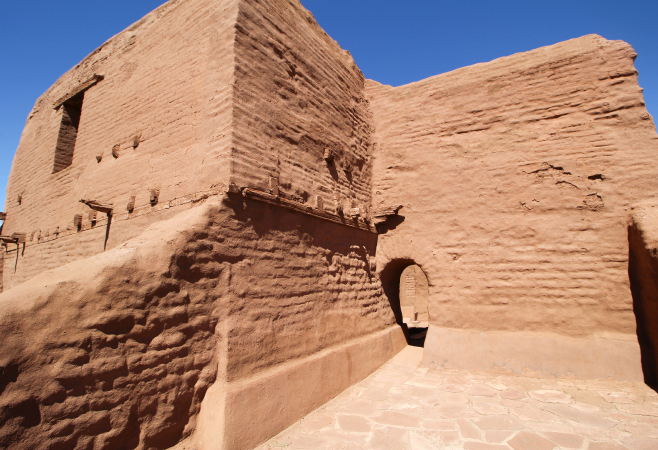 Near Wadi El-Rayan, Qasr Qarun (ancient Dionysias) is a well-preserved Greco-Roman temple fortress